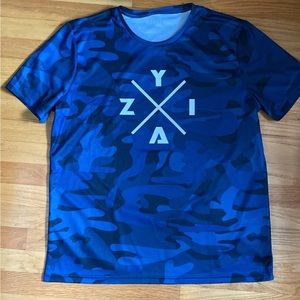 Mens zyia X-trainer blue camo shirt size xxl